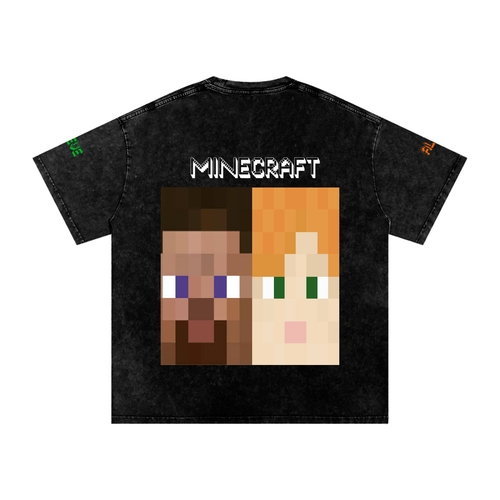 Snow Washed Oversized Cotton T-Shirt